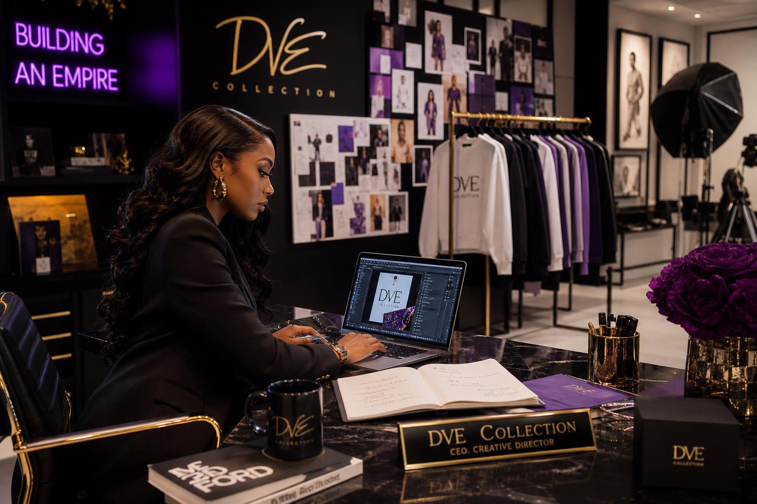 Creative professional in a luxury studio environment